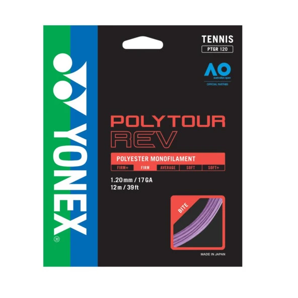 Yonex Poly Tour Rev 1.20 12M Mor Tenis Kordajı ürün görseli 1