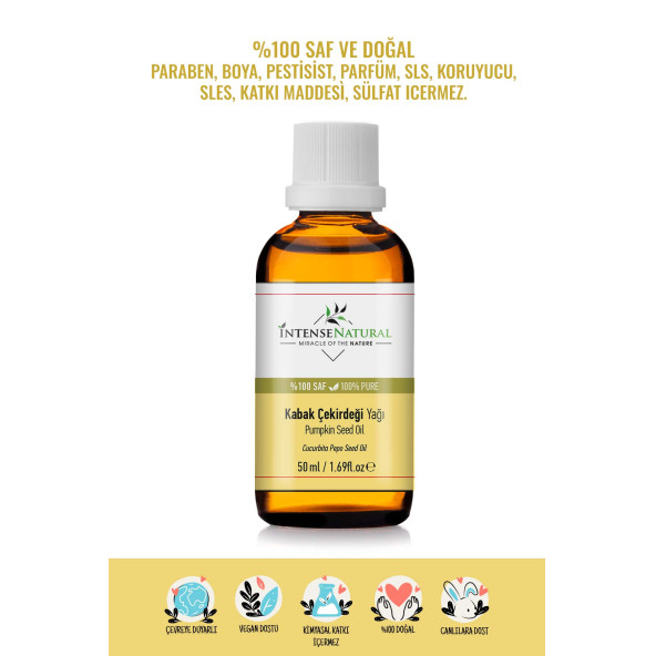 Kabak Çekirdeği Yağı Soğuk Sıkım 50 ml %100 Saf ve Doğal Pumpkin Seed Carrier Oil ürün görseli 1