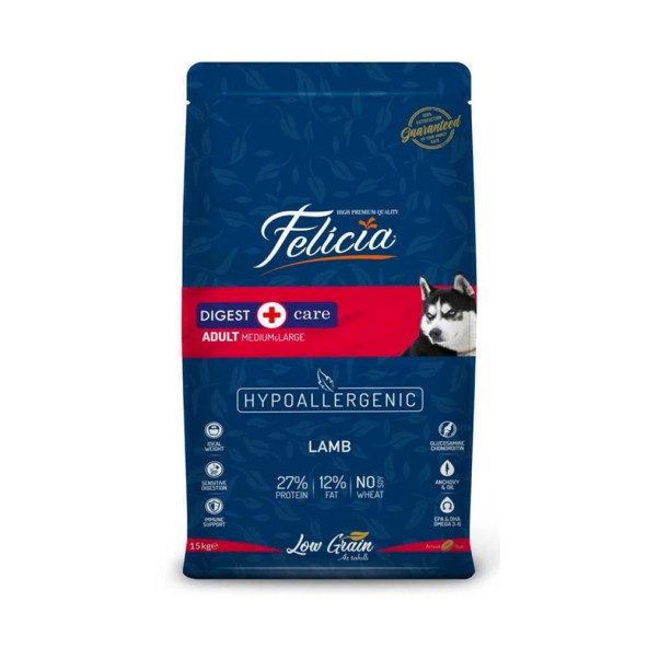 Felicia Düşük Tahıllı Hypoallergenic Kuzulu Köpek 15kg Yetişkin Köpek Maması Hipoalerjenik Mama ürün görseli 1