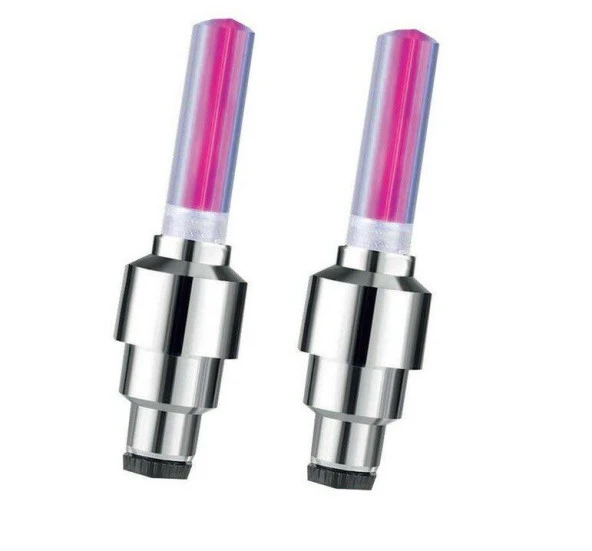 Piranha Pembe Led Işıklı Lastik Sibop Kapağı 2li ürün görseli 1