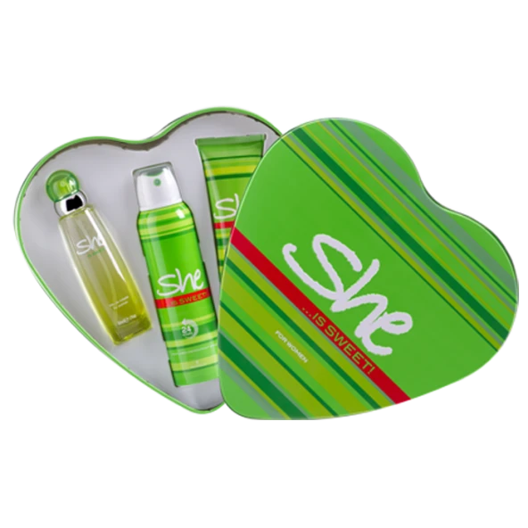 She Sweet Set Kalpli Teneke 50 ml Edt + Deodorant + Vücut Losyonu 3lü Set ürün görseli 1
