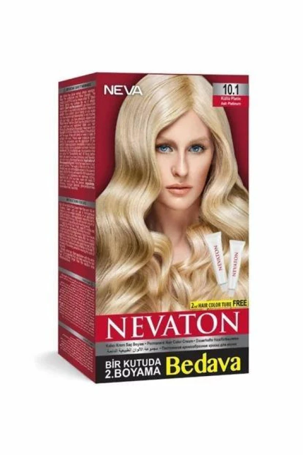 Nevaton 10.1 Küllü Platin Saç Boyası Seti 1 Kutuda 2 Boyama ürün görseli 1