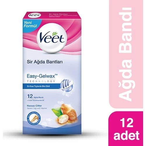 Veet Ağda Bandı 12 Li Hassas Ciltler İçin ürün görseli 1