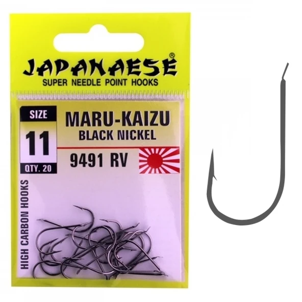 Japanese Maru Kaizu Rv Carbon Çapraz Black Nickel 9491 Olta İğnesi ürün görseli 1