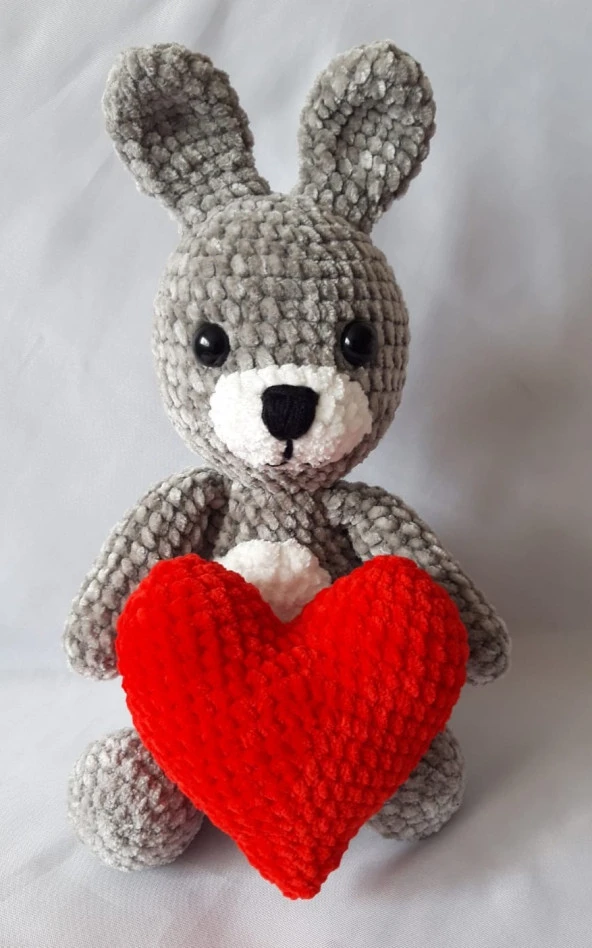 Kalpli Tavşan Amigurumi Organik Oyuncak ürün görseli 1