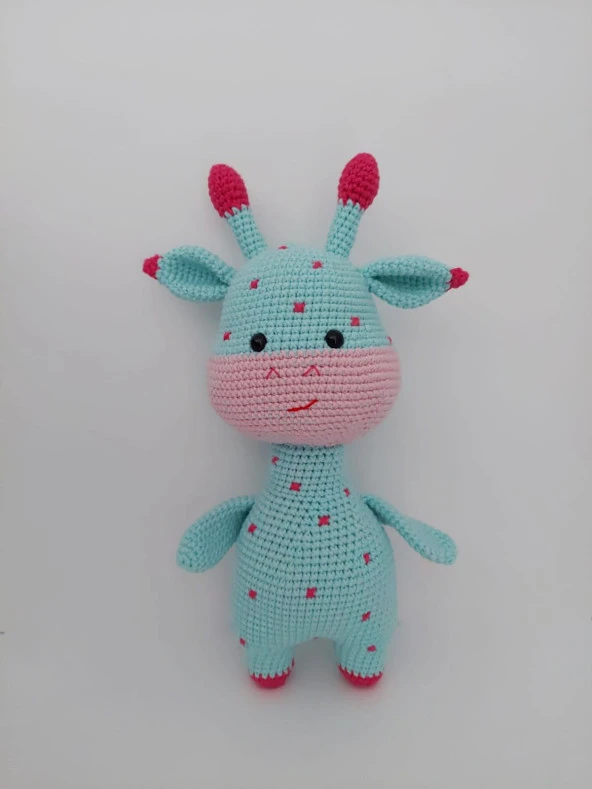 Bal Yanak Zürafa Amigurumi Organik Oyuncak ürün görseli 1
