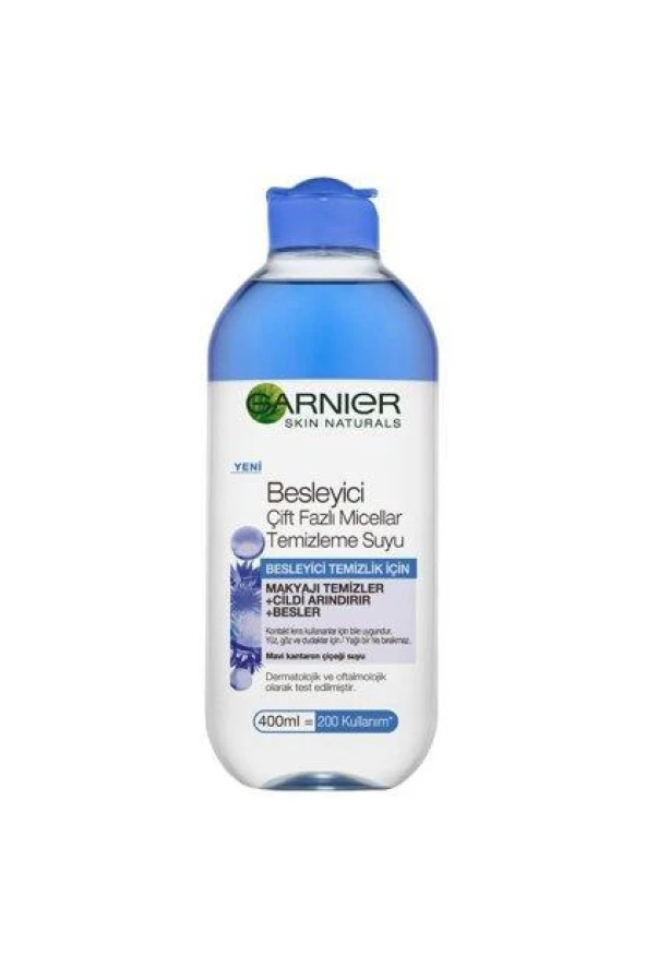 Garnier Micellar Besleyici Çift Fazlı 400 ml Kusursuz Makyaj Temizleme Suyu ürün görseli 1