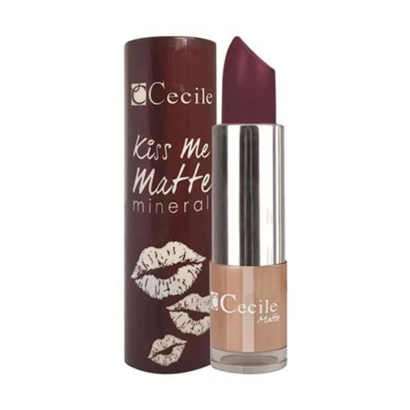Cecile All Day Matte Rouge Mat Ruj 320 Koyu Bordo ürün görseli 1