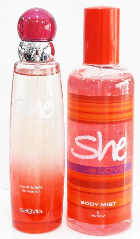 She Special Kırmızı 50 ml Edt + 150 ml Vücut Sprey Bayan Parfümü ürün görseli 1