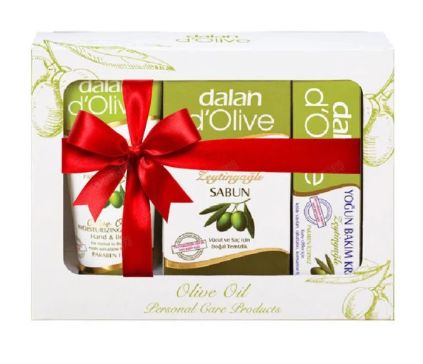 Dalan dOlive Zeytinyağlı El ve Vücut Bakım Seti - 100 G Sabun+ 20 Ml Yoğun Krem + 75 Ml Krem ürün görseli 1
