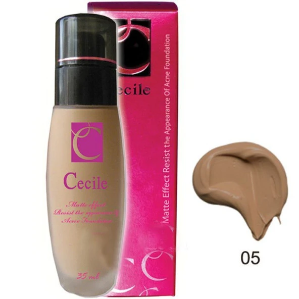 Cecile Matte Effect Resist To Acne Foundation 05 ürün görseli 1