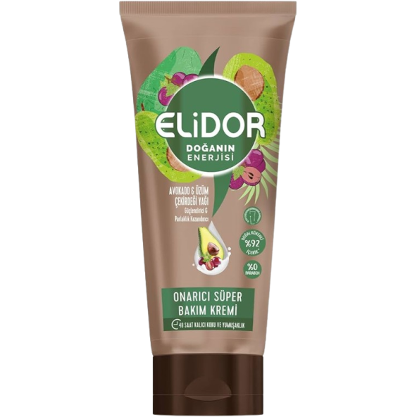 Elidor Doğanın Enerjisi Onarıcı Süper Saç Bakım Kremi Avokado Üzüm Çekirdeği Yağı 170 ml ürün görseli 1