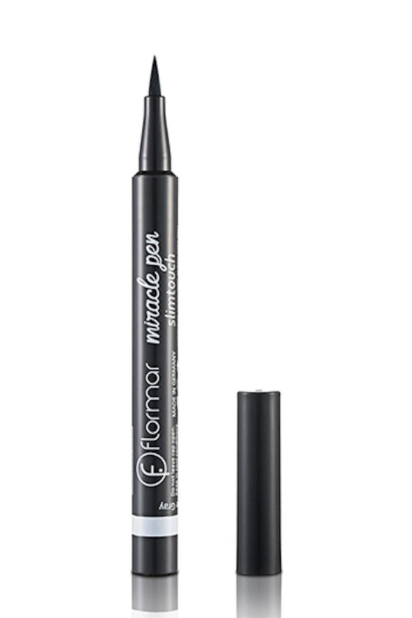 Flormar 001 Hematite Gray Eyeliner Miracle Pen Slim Touch Koyu Gri Eyeliner ürün görseli 1
