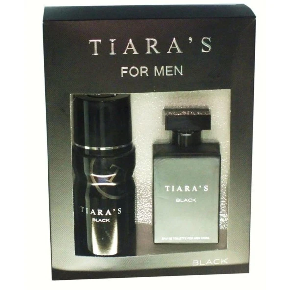 Tiaras Black Set 100 ml Edt + 150 ml Deodorant Him Erkek ürün görseli 1