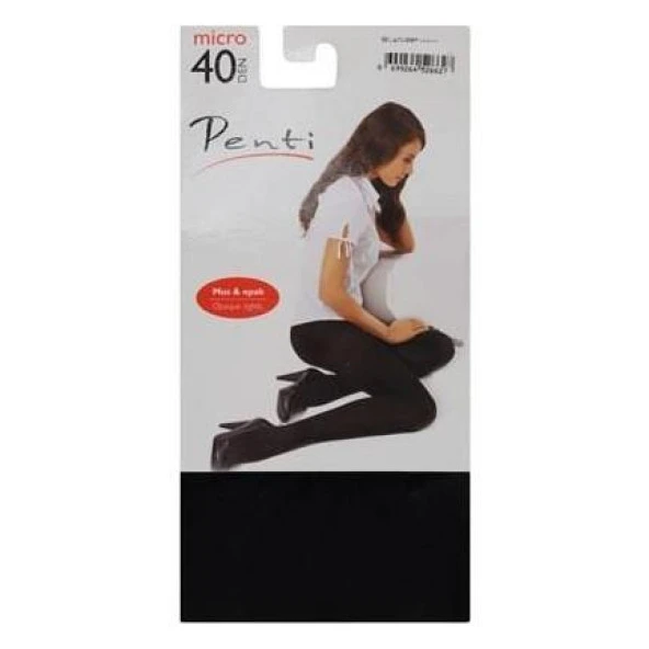 Penti Micro 40 Bayan Külotlu Çorap 500/2 Siyah ürün görseli 1