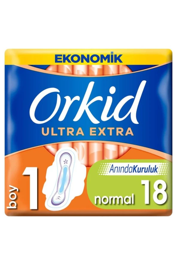 Orkid Ultra Extra Hijyenik Ped Normal Ekonomik Paket 18 Adet ürün görseli 1