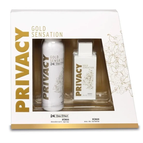 Privacy Gold Sensation Set 100ML EDT+150 ML Deodorant Bayan ürün görseli 1