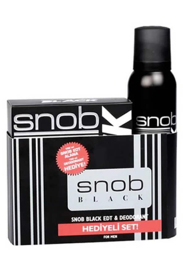 Snob Set Black 100 ml Edt + 150 ml Deodorant Erkek ürün görseli 1