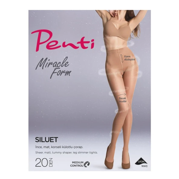 Penti Body Form Süper Ince Külotlu Çorap 57/1 Ten Rengi 1 Beden ürün görseli 1
