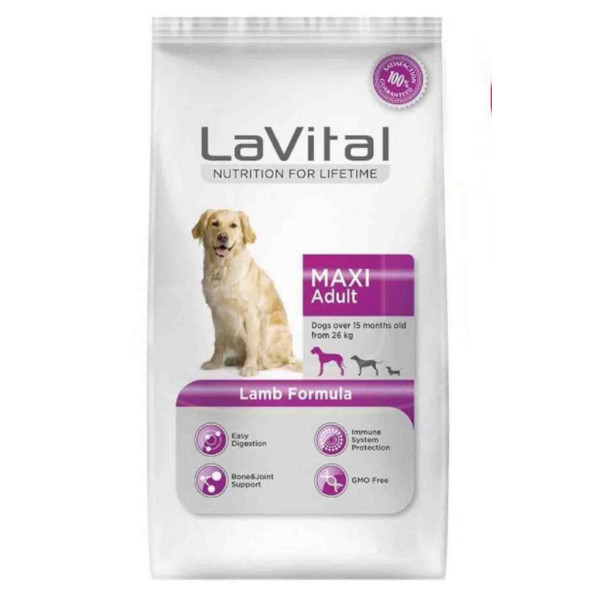 lavital maxi adult kuzulu 15kg yetişkin büyük ırk köpek maması lamb formula ürün görseli 1