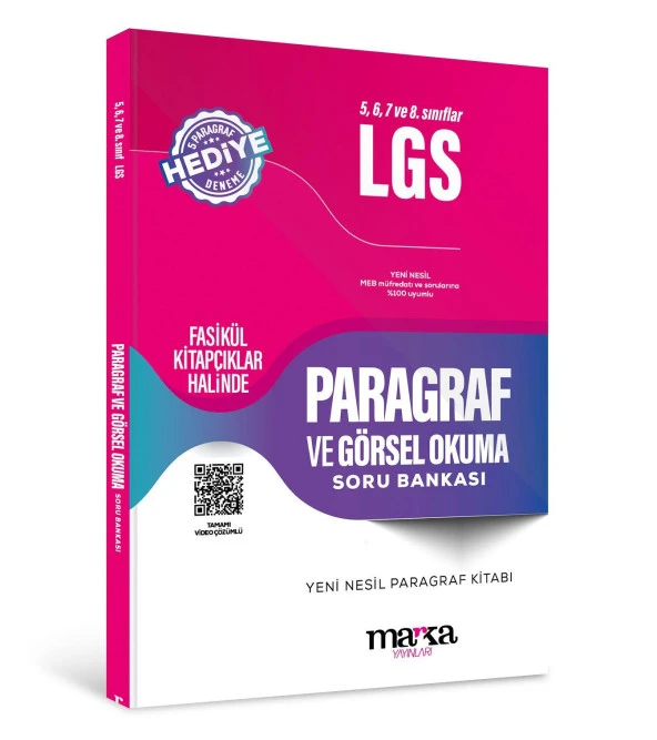 Marka 2025 5-6-7. ve 8. Sınıf LGS Paragraf ve Görsel Okuma Soru Bankası Marka Yayınları ürün görseli 1