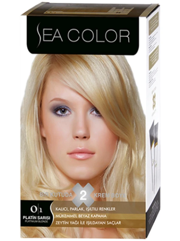 Sea Color Saç Boyası 0.1 Platin Sarısı 2 Boyama ürün görseli 1
