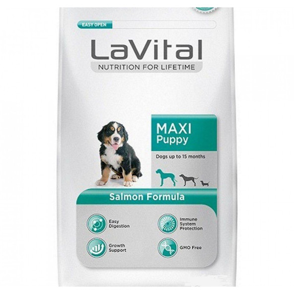 lavital maxi puppy somonlu 15kg yavru büyük ırk köpek maması somonlu formula ürün görseli 1