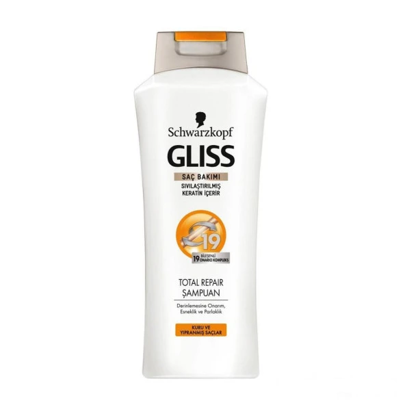Gliss Total Repair 400 ml Kuru Ve Yıpranmış Saçlar Için Onarıcı Şampuan ürün görseli 1