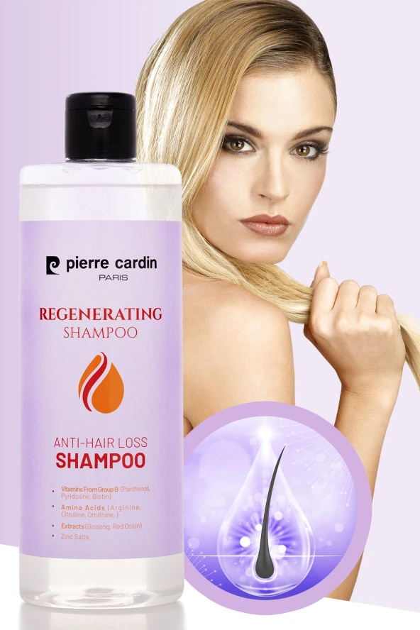 Pierre Cardin Anti-hair Loss Shampoo - Saç Dökülmesine Karşı Şampuan 400 Ml - 39620 ürün görseli 1