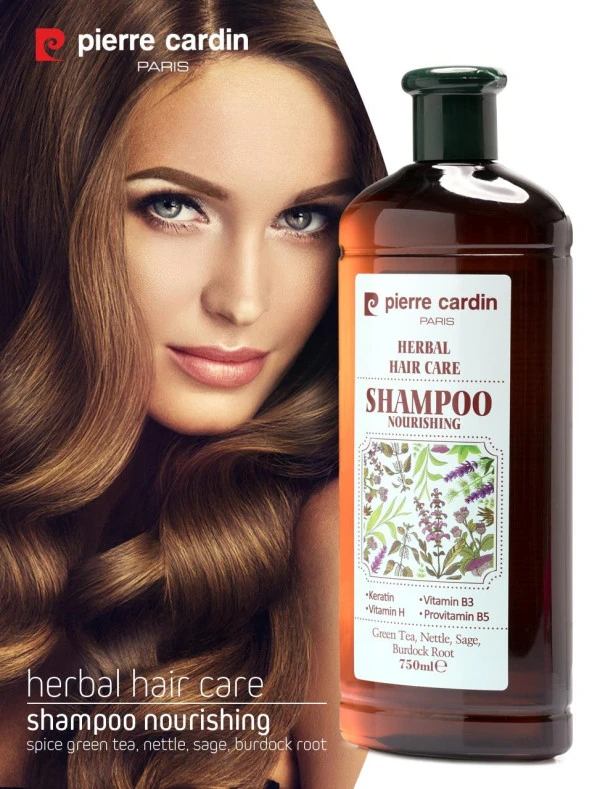 Pierre Cardin Herbal Yağlı Şaçlar Için Bitkisel Şampuan 750 ml - 39611 ürün görseli 1