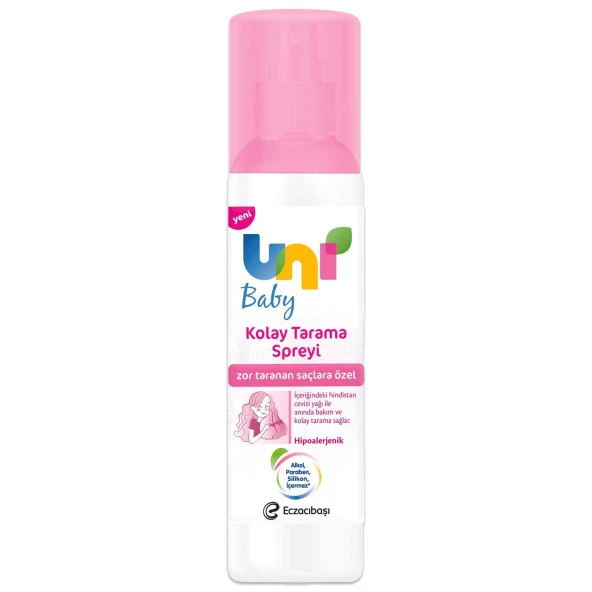 Uni Baby Zor Taranan Saçlara Özel Kolay Saç Tarama Spreyi 200ml ürün görseli 1