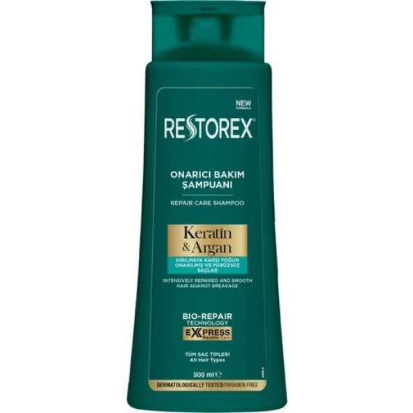 Restorex Şampuan 500 ml Onarıcı Bakım Keratin ve Argan ürün görseli 1