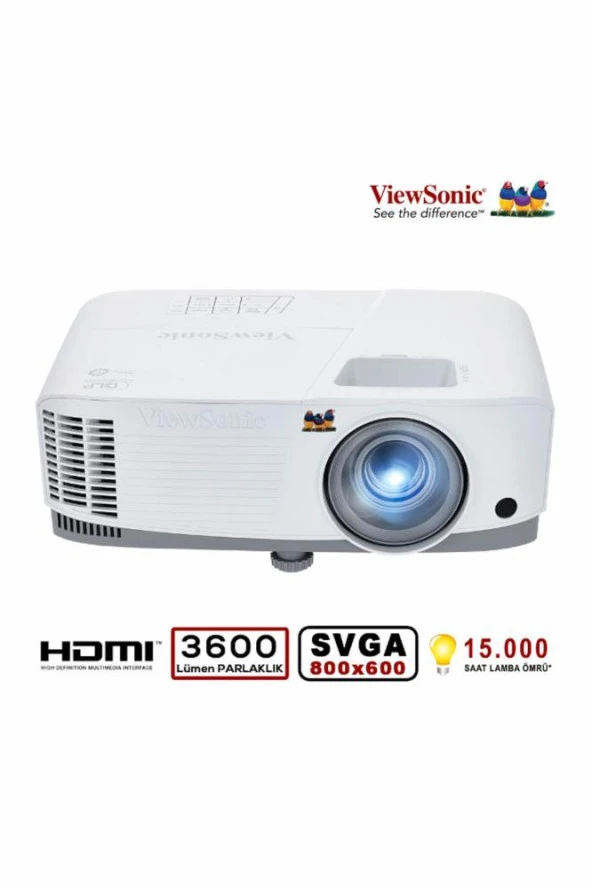 Viewsonic PA700X DLP XGA(1024x768) 4500AL 2xHDMI 1xVGA 12.500:1  Hoparlör Projeksiyon ürün görseli 1