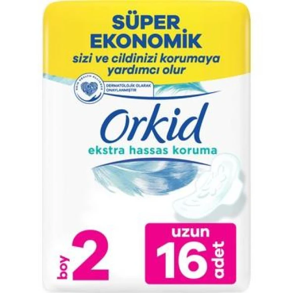 Orkid Extra Hassas Koruma Uzun Süper Ekonomik Paket 16 Ped No : 2 ürün görseli 1
