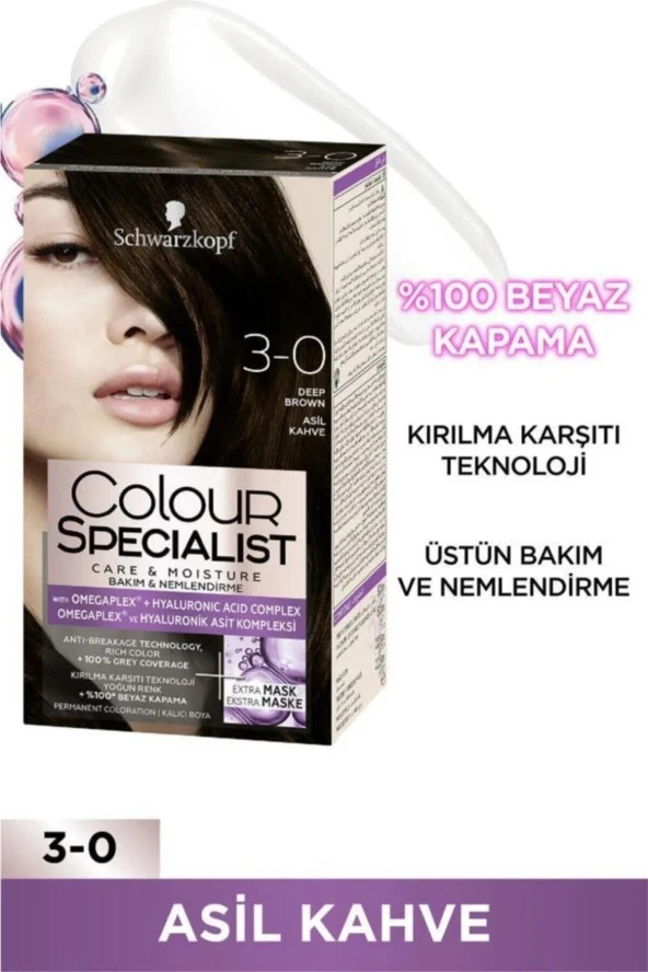 Schwarzkopf Colour Specialist Saç Boyası 3.0 Asil Kahve ürün görseli 1