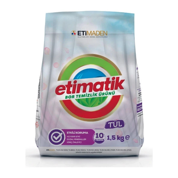 Eti Matik Tül Borlu Temizlik Ürünü Toz Deterjan 1,5 Kg ürün görseli 1