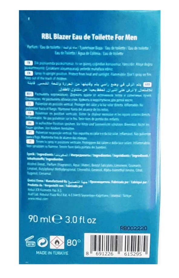 Rebul Erkek Edt 90 Ml Blazer - Resim 3