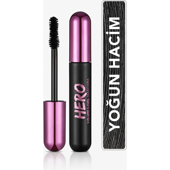 Flormar Hero Volume ve Curl Siyah Maskara - Hacim ve Kıvırcık ürün görseli 1