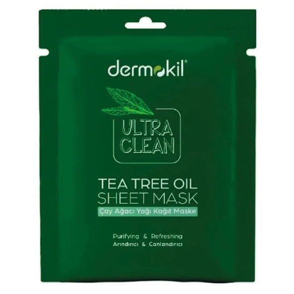 Dermokil Soyulabilir Çay Ağacı Yağı Kağıt Yüz Maskesi 20 ml Arındırıcı ürün görseli 1