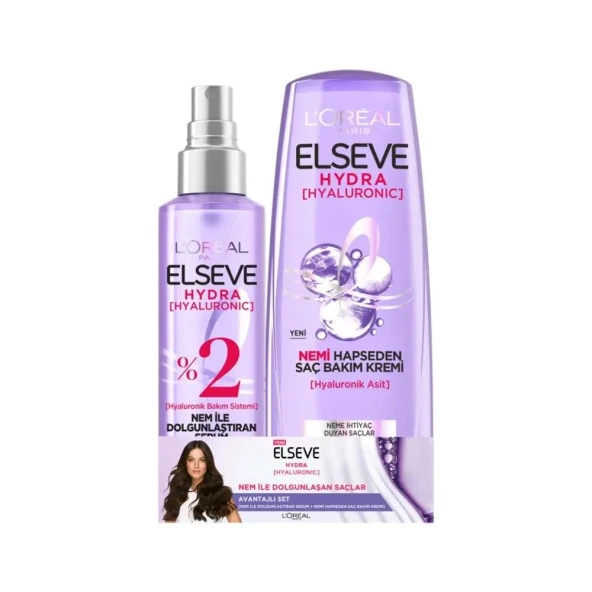 Loreal Elseve Hydra Saç Kremi 175 ml + Serum 150 ml Set ürün görseli 1