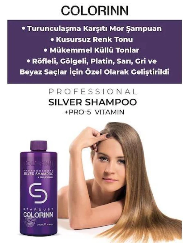 Colorinn Silver Şampuan 500 ml - Resim 2