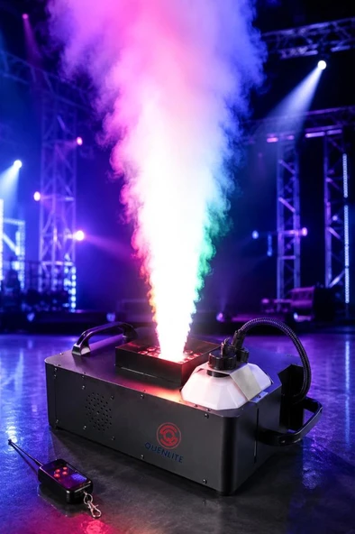 Quenlite Volcano-2500 DMX Sis Makinası 2500 Watt LED Işıklı ve Uzaktan Kumandalı ürün görseli 1
