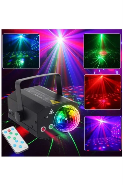 Quenlite QD-16 RGB Sahne Led ve Lazer Işık 16 Çeşit Desen ürün görseli 1