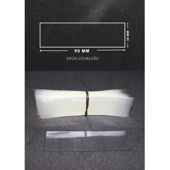 Standart Kavanoz Güvenlik Emniyet Bandı 100 Adet, 52-53mm Ağız Çapına Uygun,90x30mm Boyut, Baskısız - Resim 3