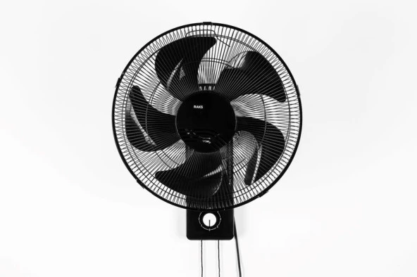 Raks Wf 16 Mx Duvar Vantilatörü Siyah 40 Cm 5 Kanat Pervaneli ürün görseli 1