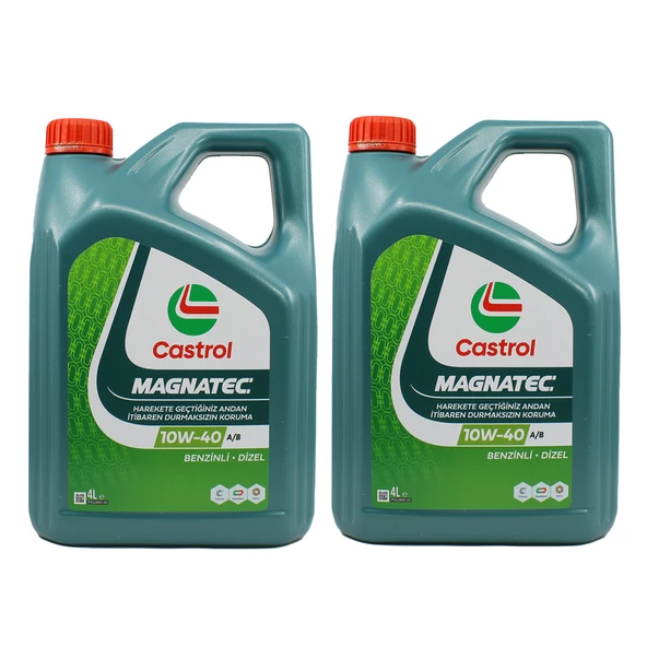 Castrol Magnatec 10W-40 4 Lt Benzinli Araç Motor Yağı (2 Adet) ürün görseli 1