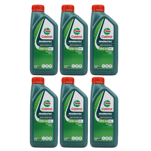 Castrol Magnatec 10W-40 1 Lt Benzinli Araç Motor Yağı (6 Adet) ürün görseli 1