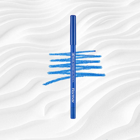 FLORMAR Suya Dayanıklı Jel Göz Kalemi (Mavi) - Extreme Tattoo Gel Pencil - 012 ürün görseli 1