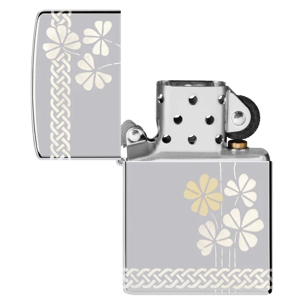 Zippo Çakmak 48586 Clover Design - Resim 4