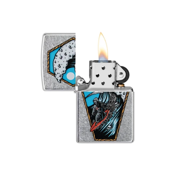 Zippo Çakmak 49788 Reaper Surfer Design - Resim 3